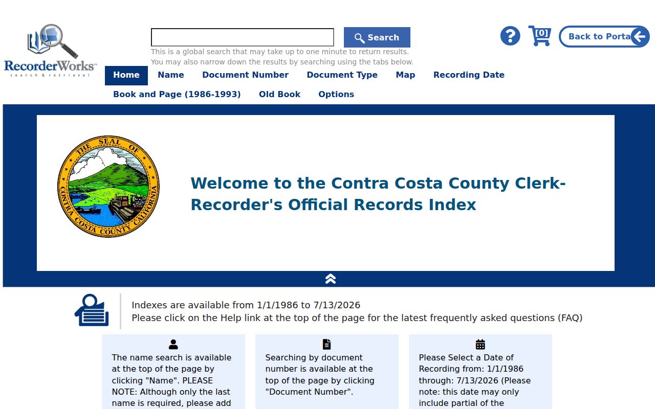 Martinez people search in the RecorderWorks official records index